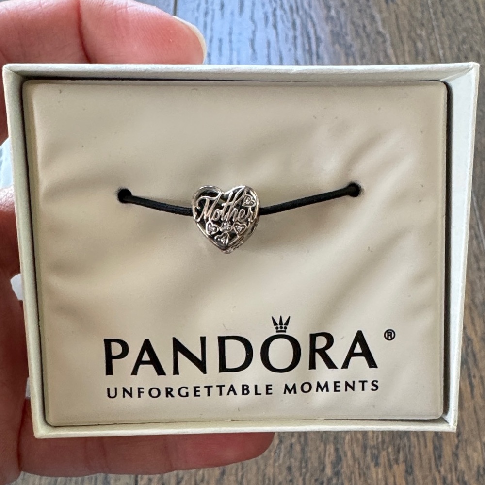 Pandora Silver 'Mother' Heart Charm